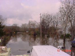 The water covering Valley Street in the Lacey Springs area was at least 5 feet deep in this picture.