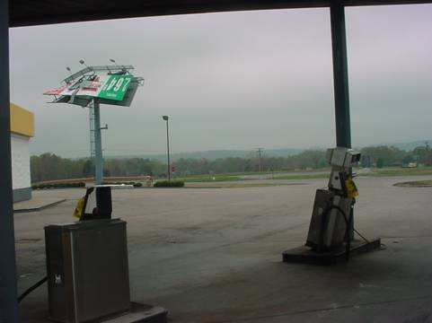 Damage at Tuscumbia Gas Station