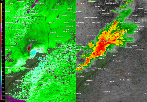 Velocity + Reflectivity ~ 325K