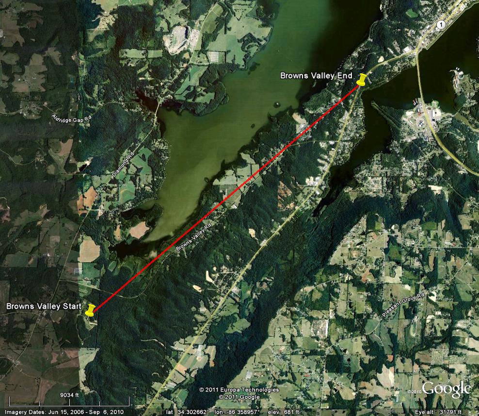 Tornado Track Map - approximate