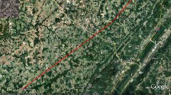 Southern Portion of Tornado track across Dekalb county. Click for a larger image.