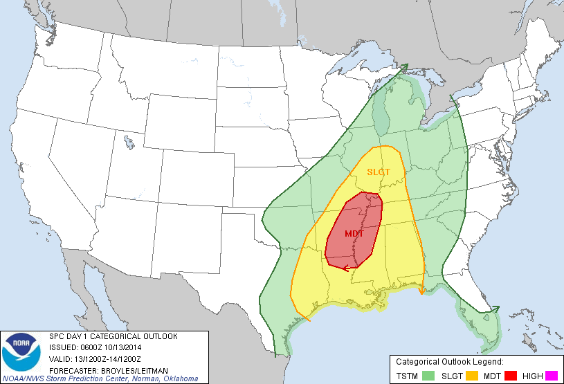 SPC Day 1 Outlook Issued at 7 AM
