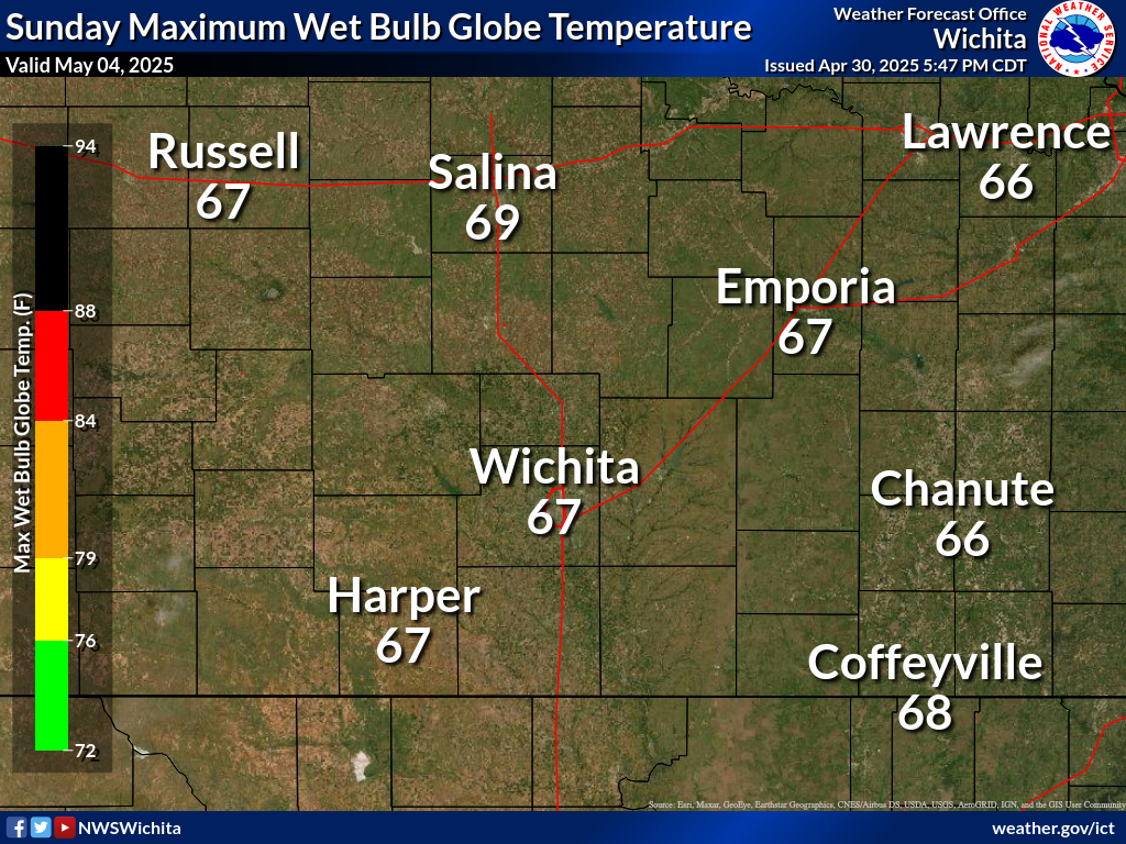 Maximum Wet Bulb Globe Temperature Day 5