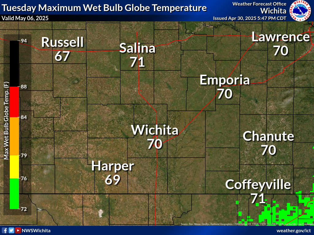 Maximum Wet Bulb Globe Temperature Day 7