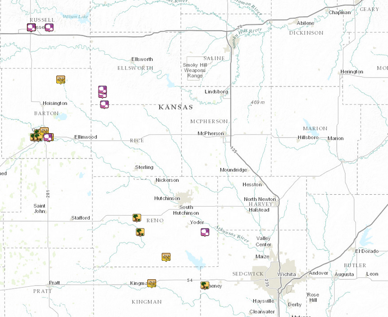 Map of Local Storm Reports on Sept 10, 2015