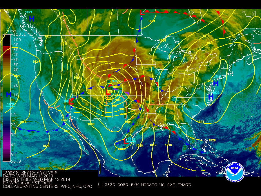 Historic Low Pressure System Affects The Plains