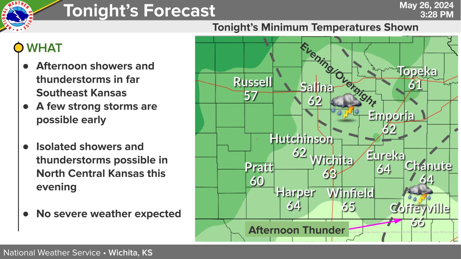 Severe Storms Forecasted Tonight, Possible Hail and High Winds