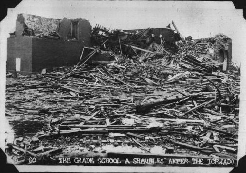 Damage to the Udall grade school