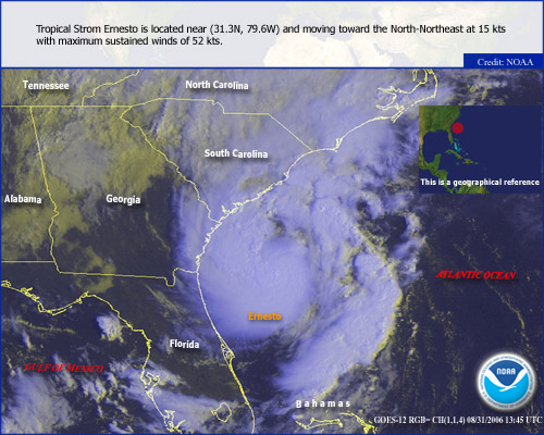 Satellite Image of Ernesto