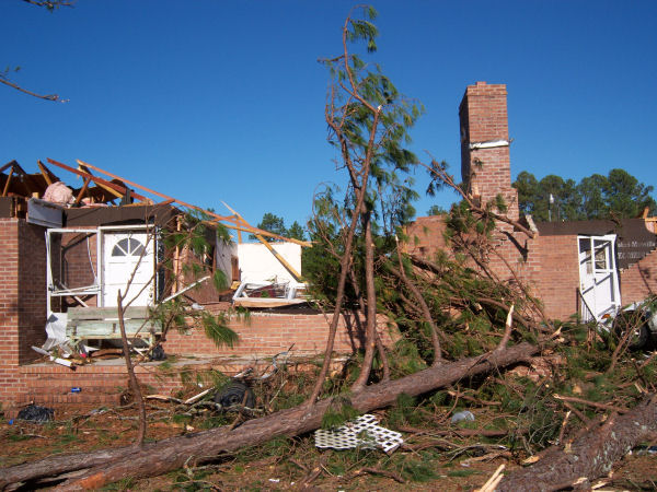 A picture of the damage from Dillon Tornado on Nov 15, 2008