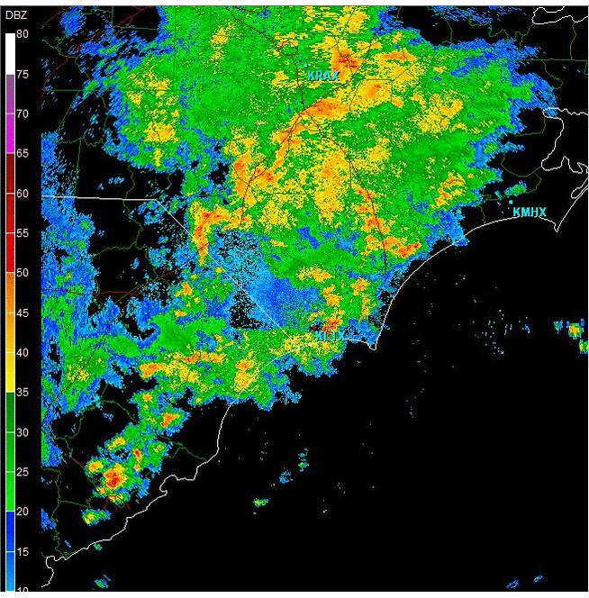 Radar Loop Monday 27 September 2010
