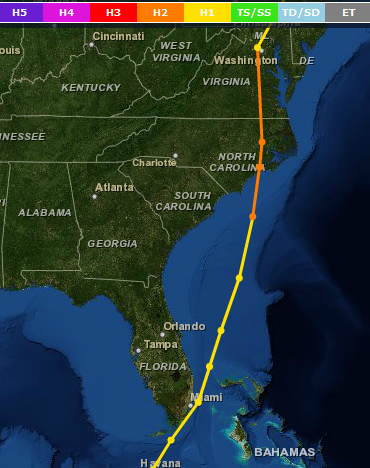 Track of the Gale of 1878