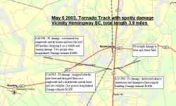 Williamsburg County F1 Tornado Track