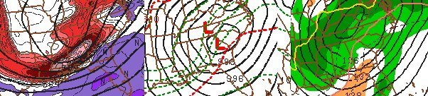 Model collage of the March 28, 1984 Carolinas Tornado Outbreak