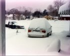 Snow in Burgaw, North Carolina from the Christmas 1989 Snowstorm.  Photo by Rick Beacham.