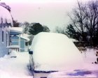 Snow in Burgaw, North Carolina from the Christmas 1989 Snowstorm.  Photo by Rick Beacham.