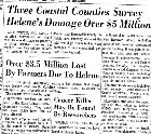 Three Coastal Counties Survey Helene's Damage Over $5 Million. From the Burlington, NC Daily Times on October 1, 1958