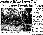 Hurricane Helene Leaves Trail of Damage Through This County. Southport, NC State Port Pilot. October 1, 1958
