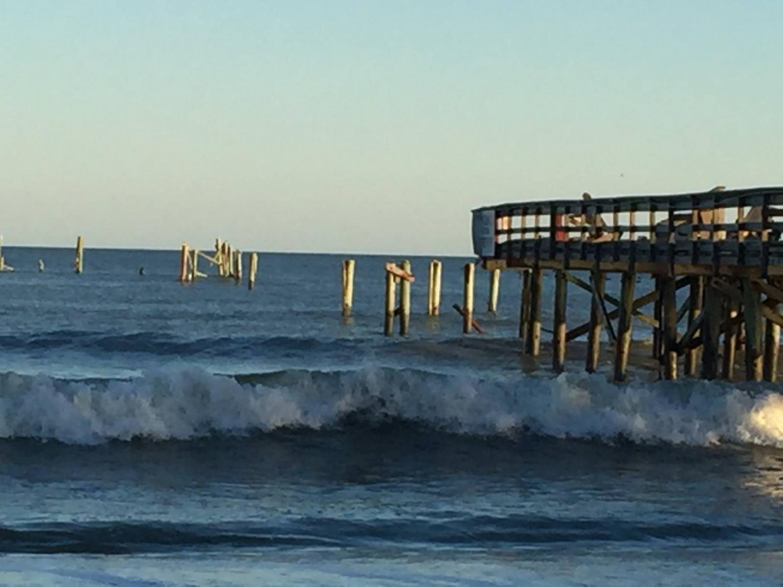Huge waves from Hurricane Matthew destroyed Springmaid Pier in Myrtle Beach, SC.  This also caused the loss of the NOAA weather station on the pier.