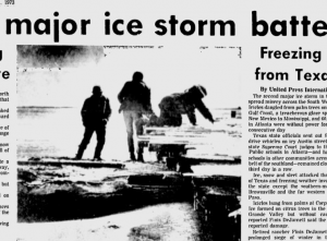 Wilmington Star-News from January 11, 1973: "Second Major Ice Storm Batters South"