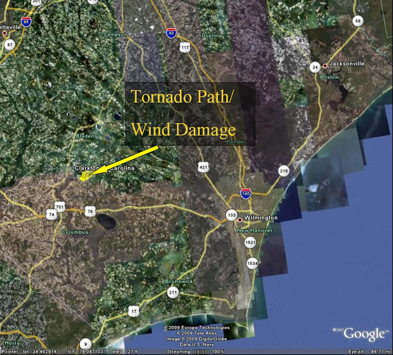 Bladen County EF-2 NWS Storm Survey