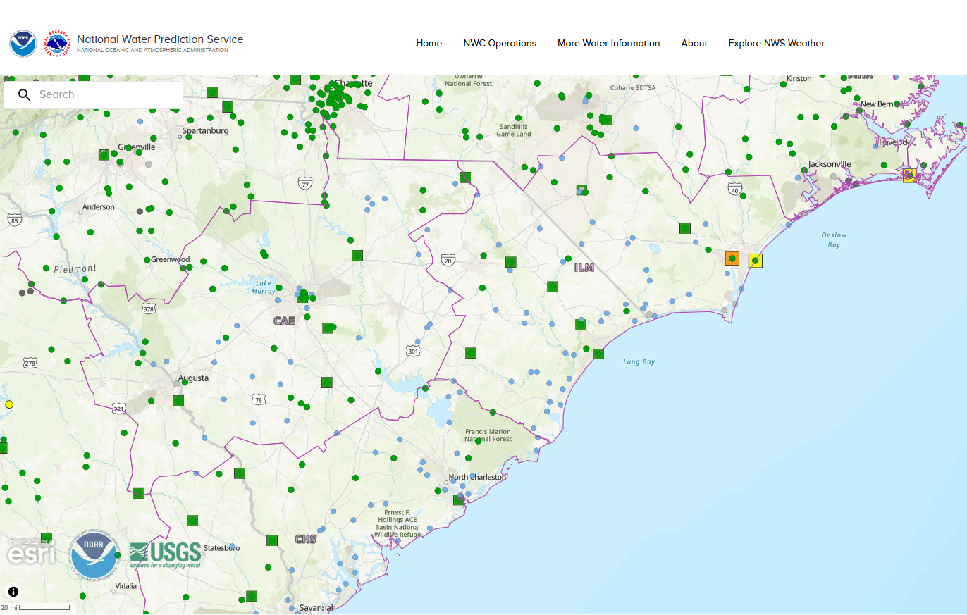 River Forecasts and Warnings - Click to enlarge