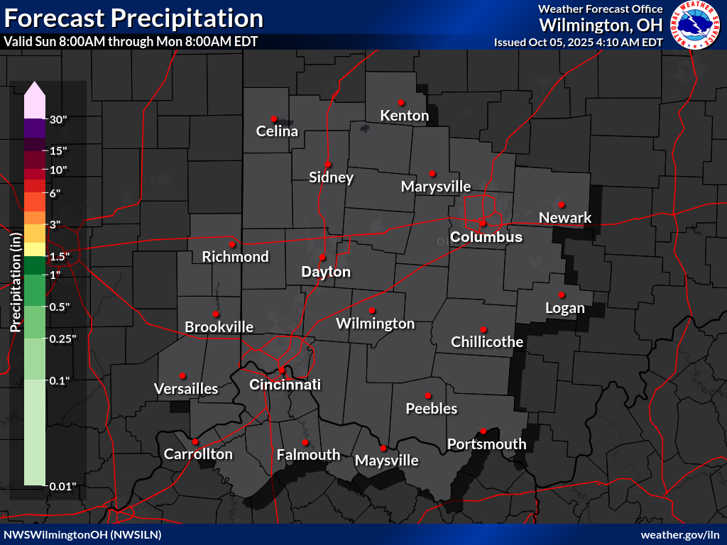 24 Hour Ranfall Totals