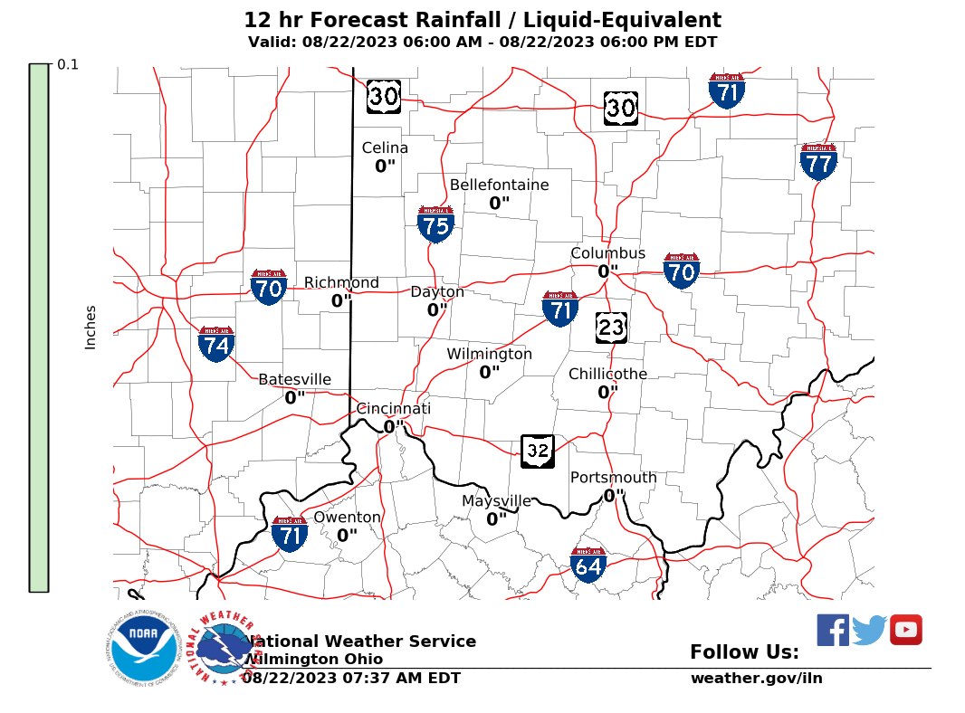 12 Hour Ranfall Totals