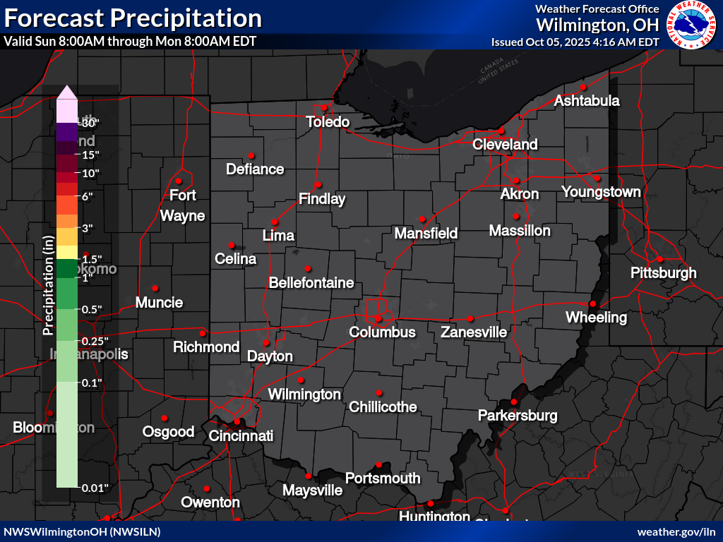 24 Hour Ranfall Totals