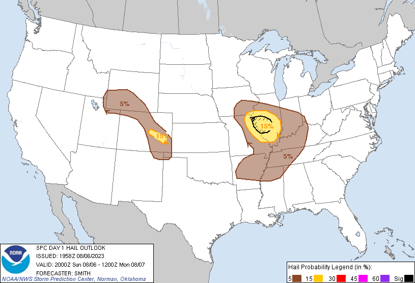 SPC Day 1 Hail Outlook