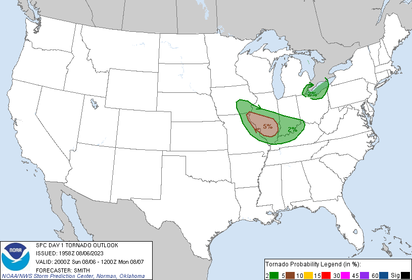 SPC Day 1 Tornado Outlook