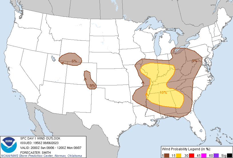 SPC Day 1 Wind Outlook