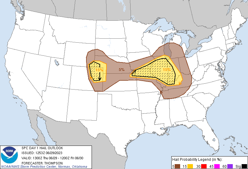 SPC Day 1 Hail Outlook