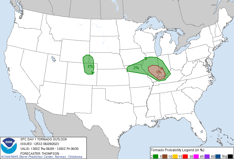 SPC Day 1 Tornado Outlook