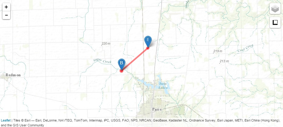 Track of 1st Paris tornado