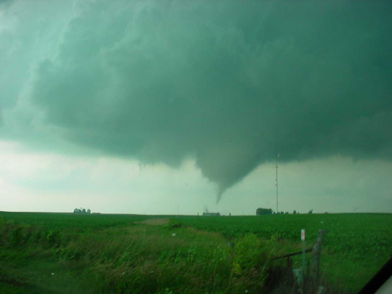 Tornado as it touched down 1.8 miles north of Metamora at 2:34 PM. Photo by Jason Malson