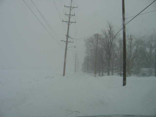 Whiteout conditions on the northeast side of Springfield.  Photo by Joe Armstrong.