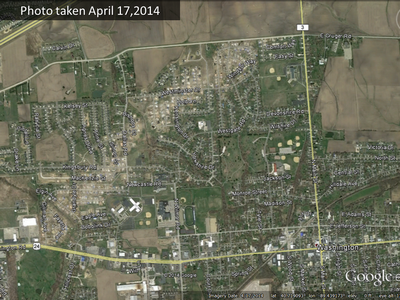 Washington via satellite imagery, on April 17, 2014