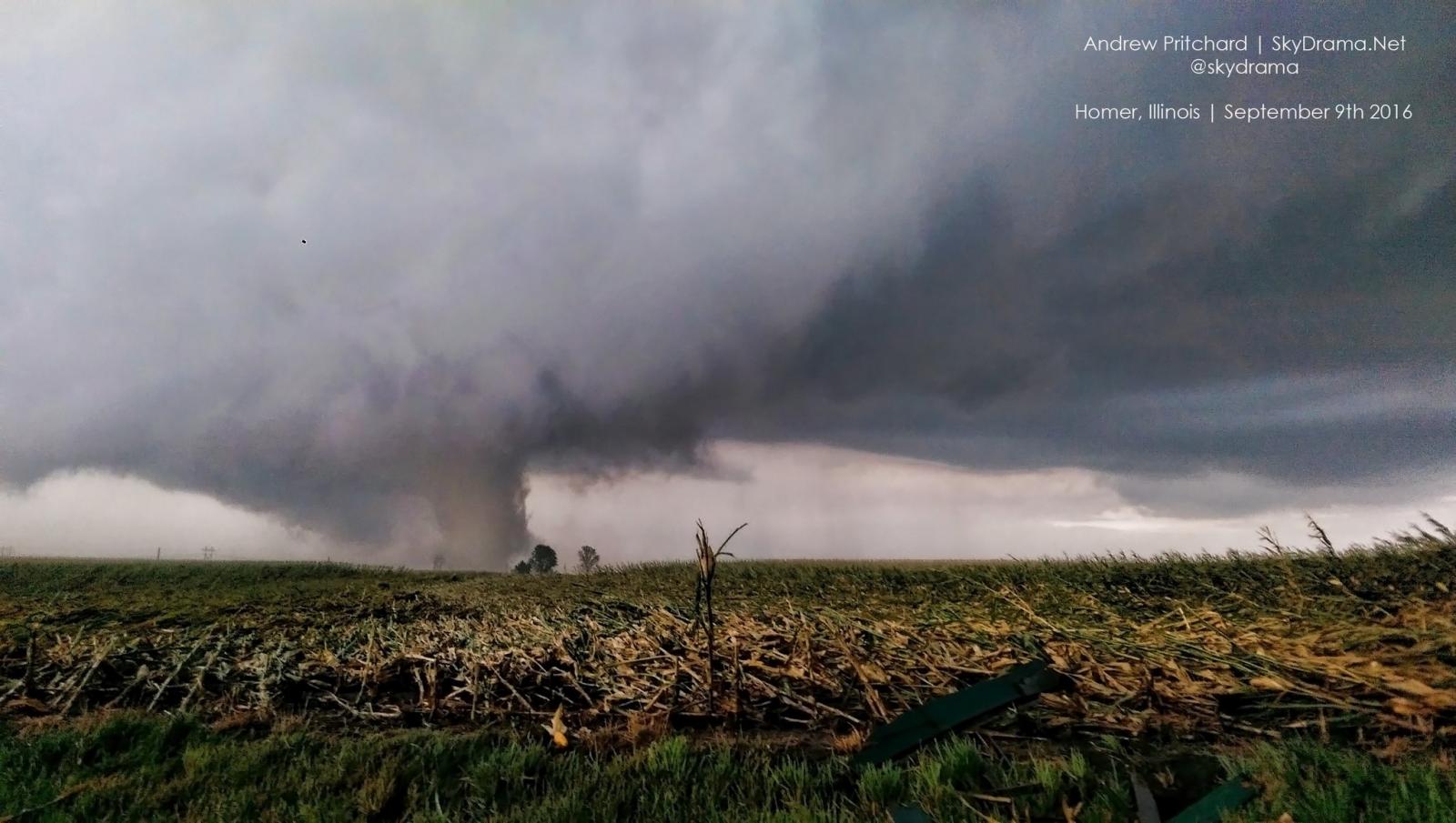 Tornado near Homer. Photo courtesy Andrew Pritchard
