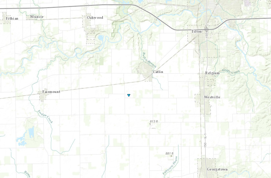 Catlin tornado track map