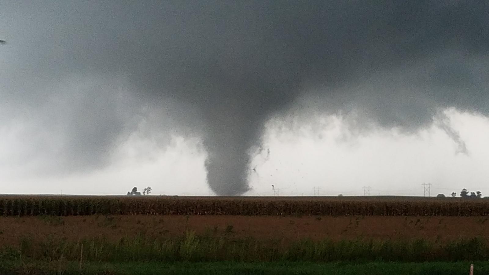 Tornado south of Homer at 6:41 pm. Image courtesy of Jeff Frame.