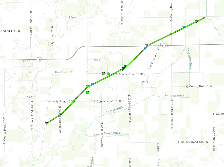 Easton tornado track