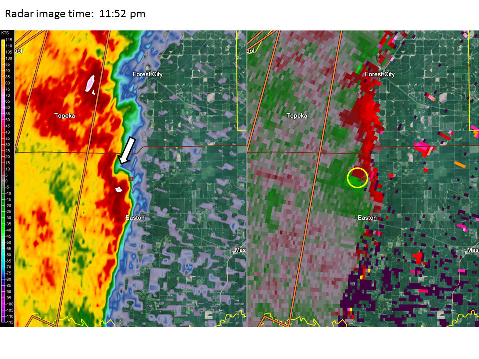 Radar Image time 11:52 pm