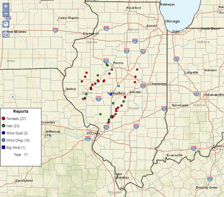 Local Storm Report map