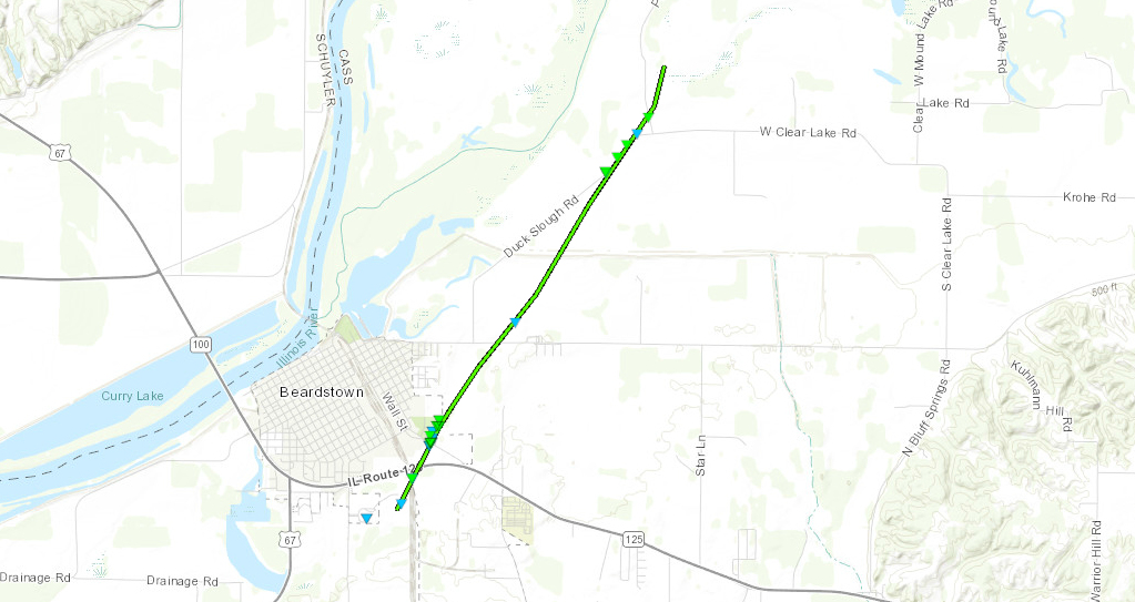 Beardstown tornado track map