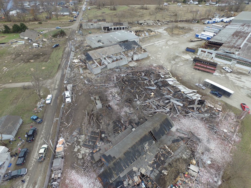 Drone imagery over Taylorville. Photo by Kevin Lighty.