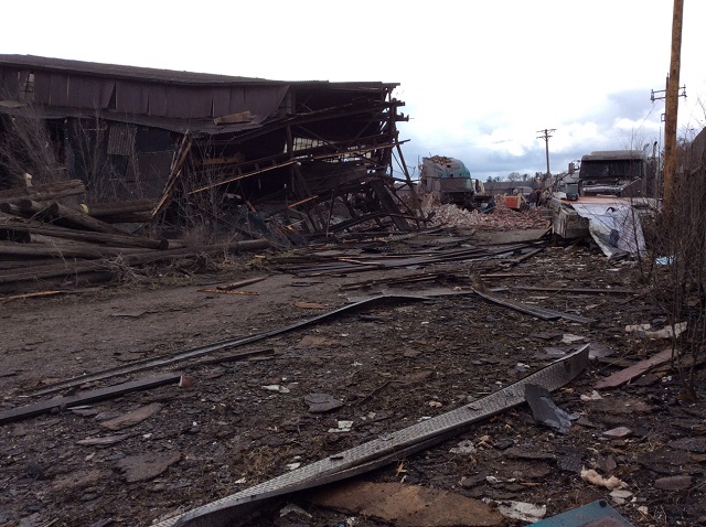 Damage in Taylorville. NWS photo