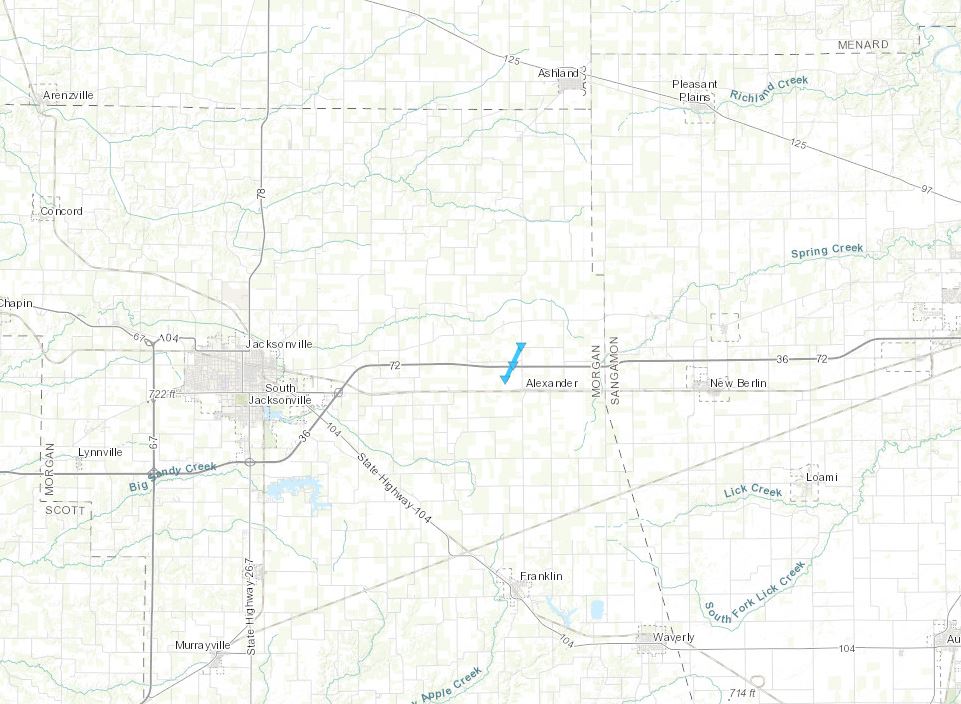 Track Map for Alexander tornado