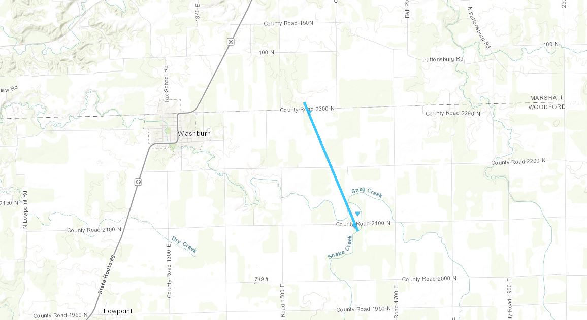 Track Map for Washburn tornado