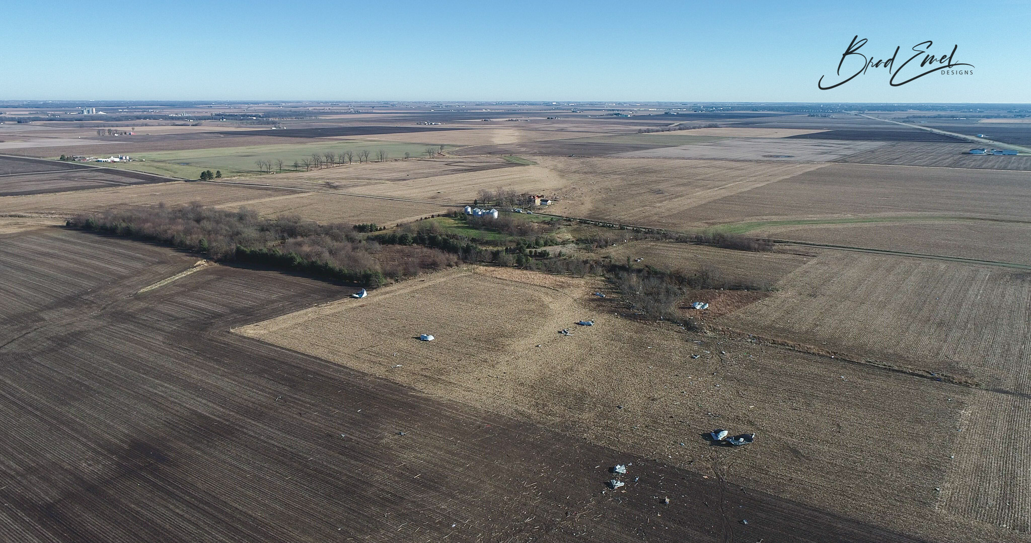 Drone footage near Gays. Photo by Brad Emel.